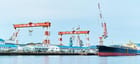 Kawasaki shipbuilding yard in Japan