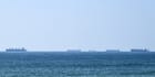 vessels anchored near Strait of Hormuz