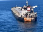 burnt-out bulker drifting in the Black Sea