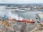 fire in bulker's hold