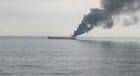LPG carrier on fire
