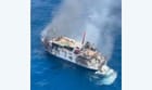 Indonesian ferry on fire