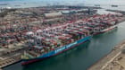 containerships docked in Long Beach