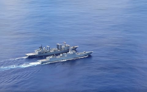 UNREP in progress during a joint Russian-Chinese exercise, Aug 2026 (PLAN)