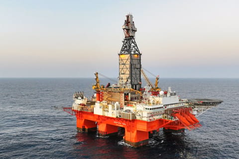 The South African lease area covered part of the Orange Basin, a geological region where Shell has had success on the Namibian side of the boundary line, above (Press handout courtesy Odfjell)