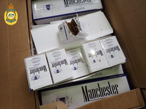Counterfeit "Manchester" cigarettes (AFP)