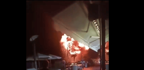 Bystanders captured footage of the attack from the boardwalk (Russian social media)