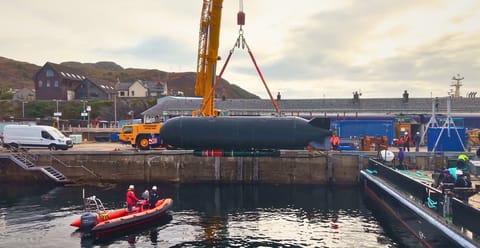 Excalibur is handed over to the Royal Navy at HMNB Devonport, May 2025 (Royal Navy)