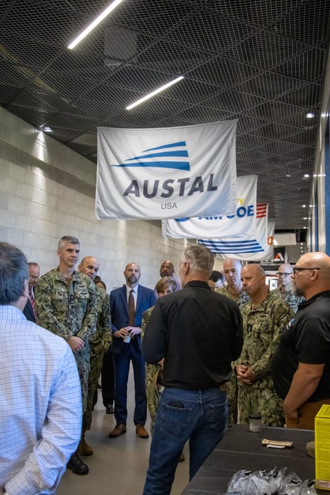 Austal USA Hosts Vice Chief of Naval Operations and Other Navy Leadership at Navy Additive Manufacturing Center of Excellence in Danville