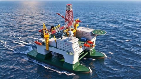 China concept floating island for marine research