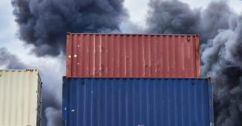 container fire