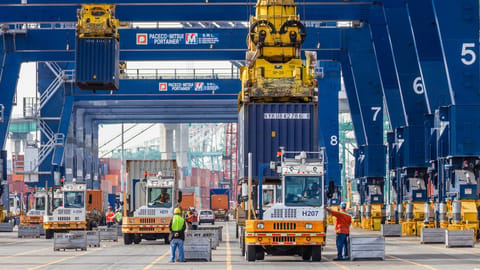 container loading Port of Los Angeles