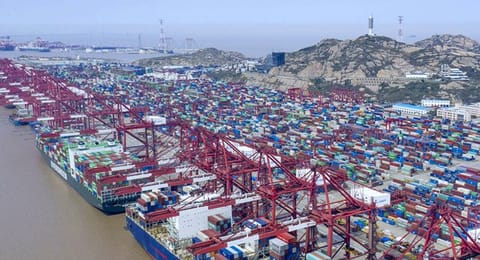 Shanghai container port China