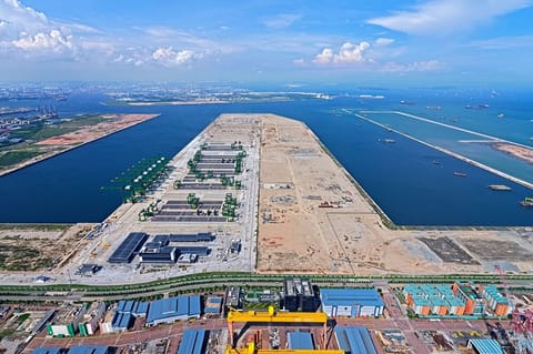Singapore is reimagining its busy seaport with a new port district for container transshipment, Tuas Port (MPA Singapore)