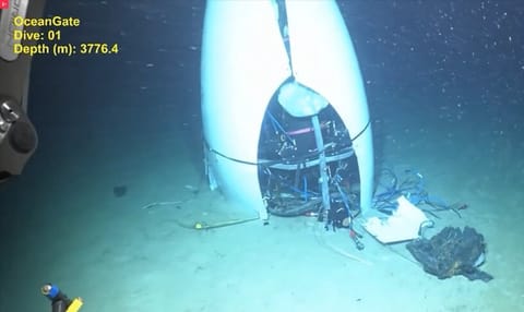 Remains of the OceanGate Titan (USCG)