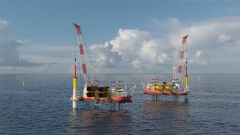 Wind turbine installation jack-up vessels