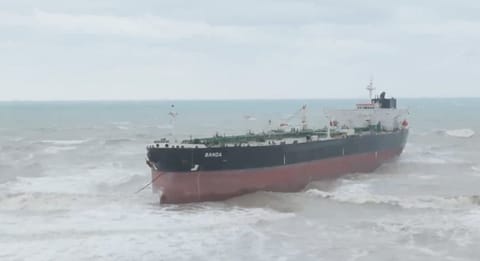 tanker aground