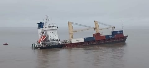 bulker sinking after collision