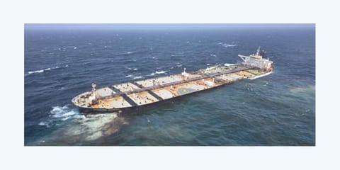 grounded tanker