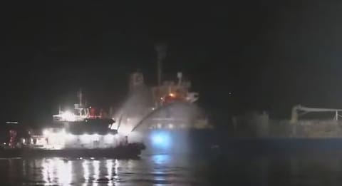 fire on tanker