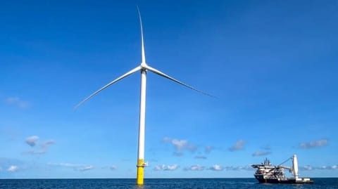 offshore wind turbine installed