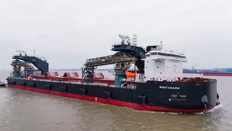 Chinese-built self-unloader for African ore operations