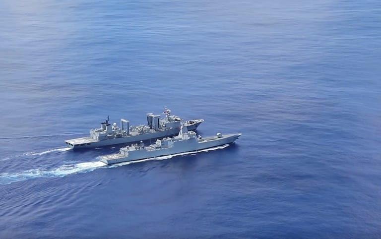 UNREP in progress during a joint Russian-Chinese exercise, Aug 2026 (PLAN)