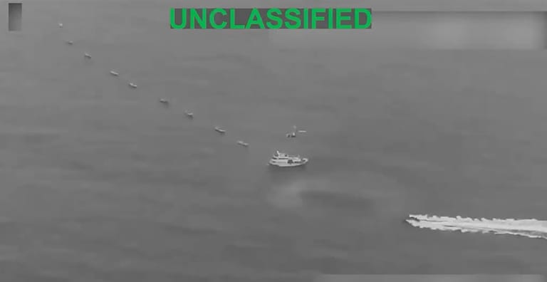 U.S. forces approach a suspected drug-boat refueling vessel in the Eastern Pacific (Southcom)