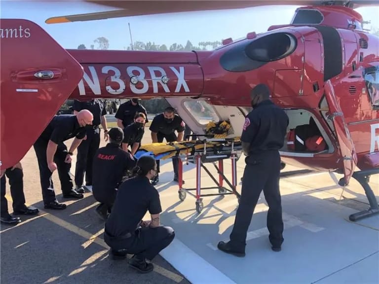 First responders training with a similar air ambulance and flight crew (Oceanside Fire Department)