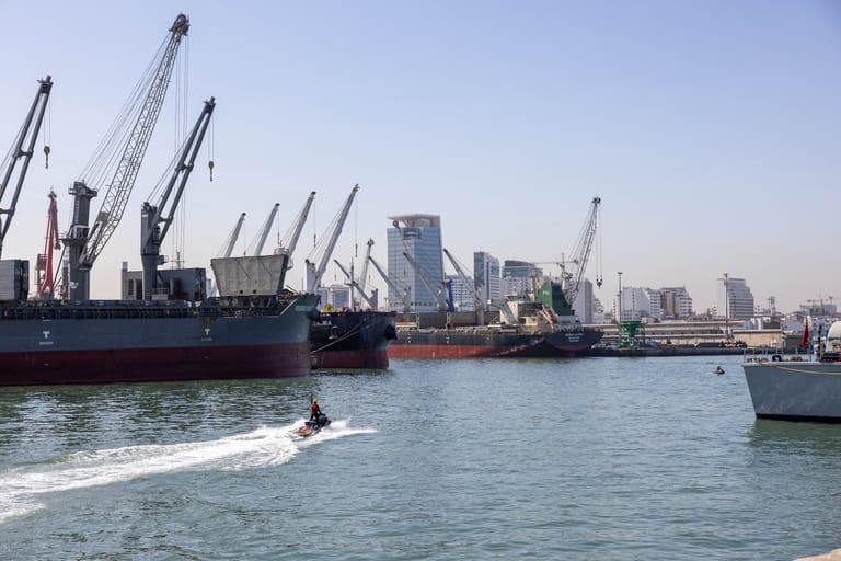 Merchant bulkers at the Port of Casablanca, 2025 (Utah National Guard file image)
