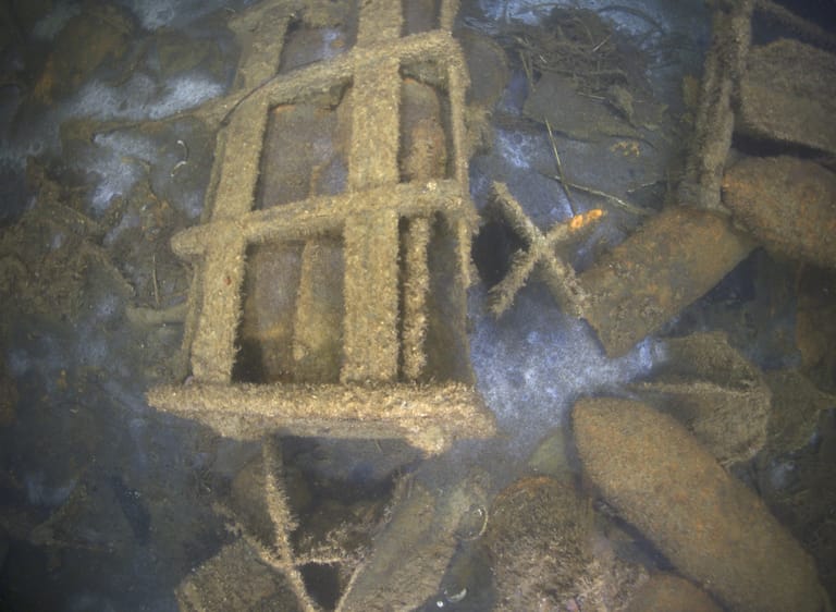 Munitions on the seabed just off Lubeck, Germany (GEOMAR)