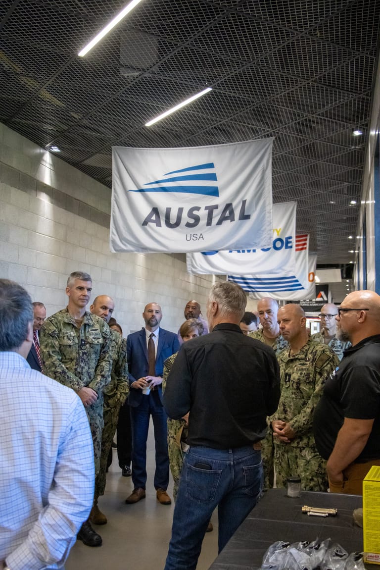 Austal USA Hosts Vice Chief of Naval Operations and Other Navy Leadership at Navy Additive Manufacturing Center of Excellence in Danville