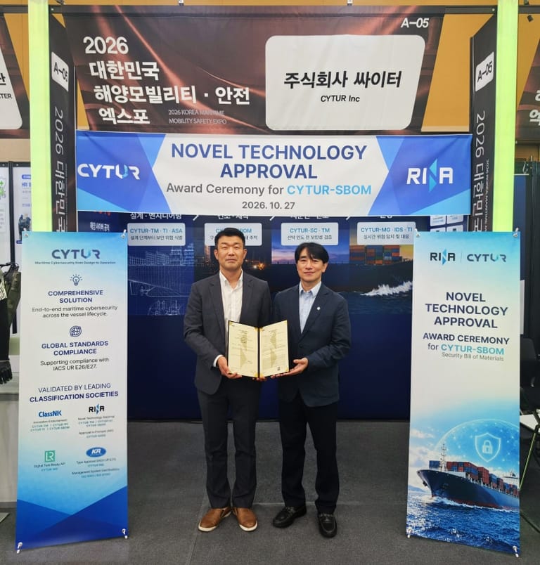 CYTUR Secures Dual Class Recognition from Japan and Italy for Maritime Cybersecurity Solution ‘CYTUR-SBOM’