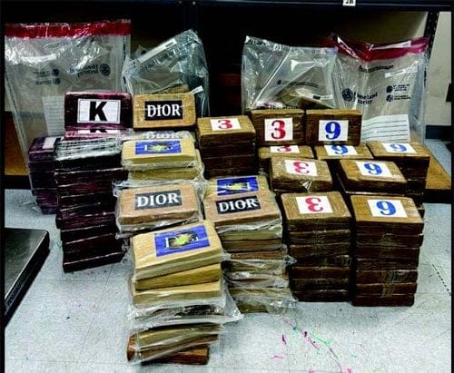 cocaine seized from tanker
