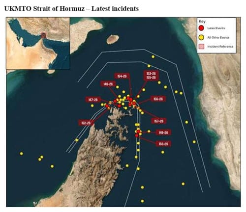 attacks in Strait of Hormuz