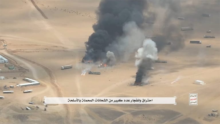 Houthi attack of Saudi trucks