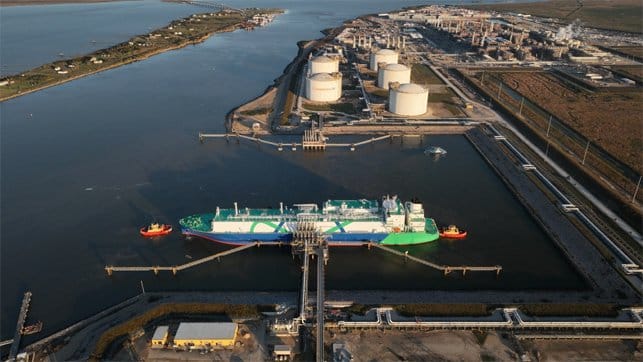 LNG tanker and export terminal