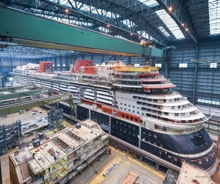Disney cruise ship under construction
