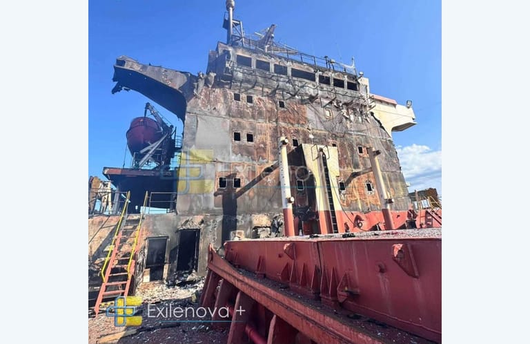 damage to bulker from drone strike