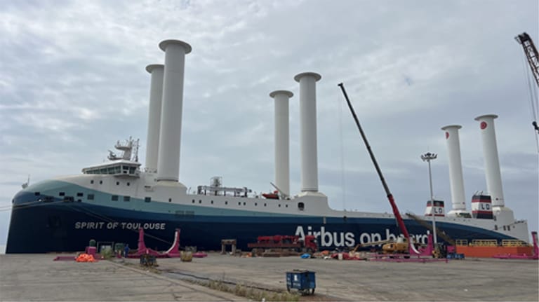RoRo with wind rotors