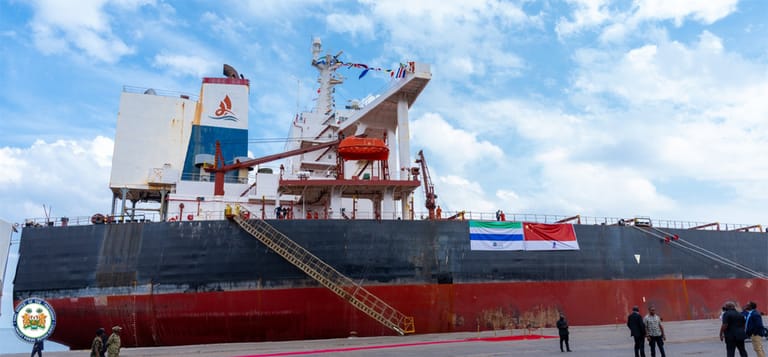 bulker in Sierra Leone port
