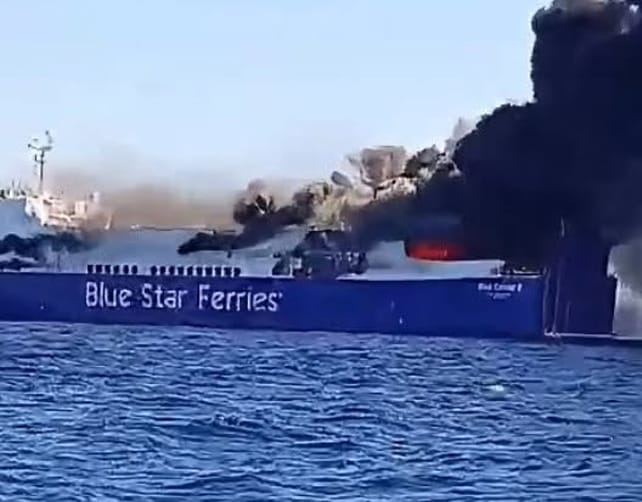 cargo ship fire