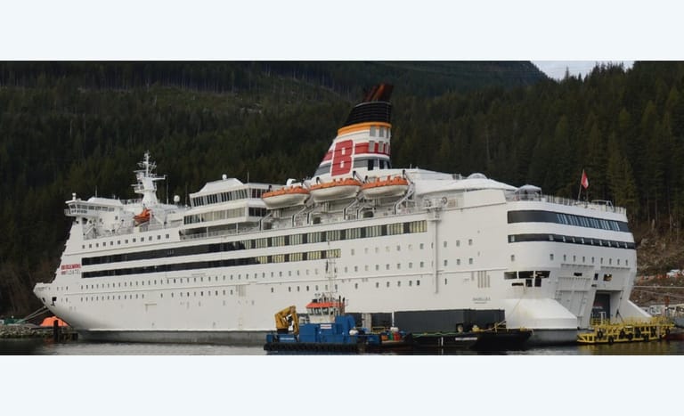 Former ferry Isabelle X being used for accommodations