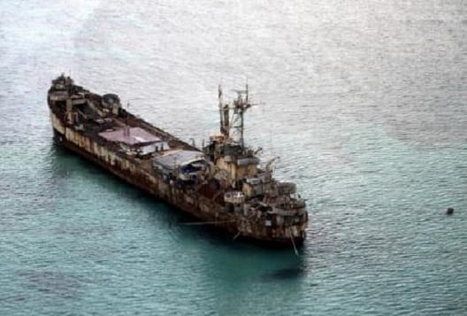 grounded Philippine warship