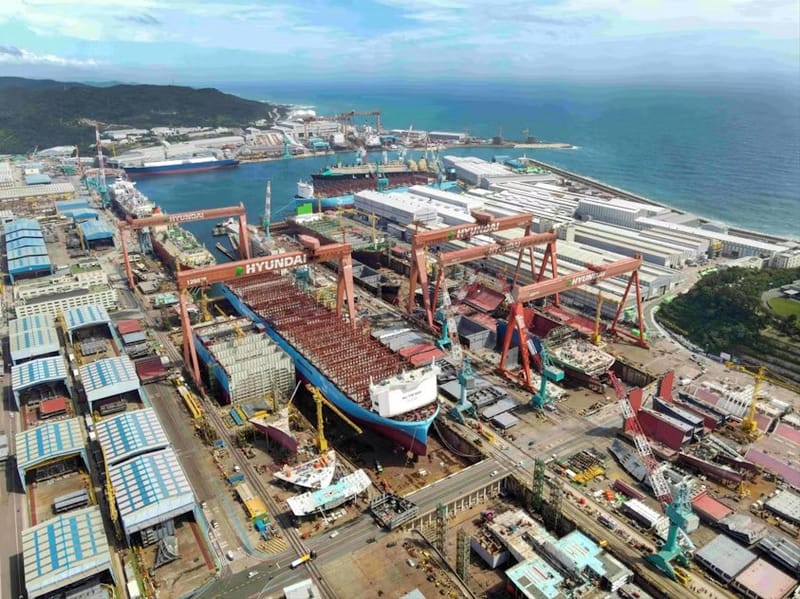 Hyundai shipyard South Korea