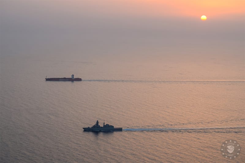 containership at sea