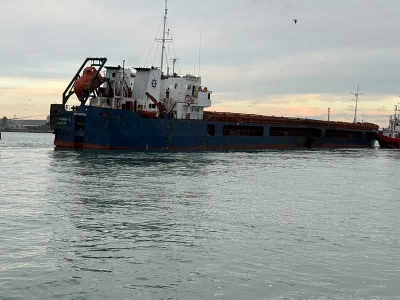 vessel damaged in attack towed to port