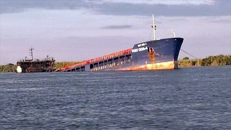 Caspian cargo ship sunk by Ukraine