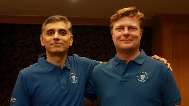 Captain Rajesh Unni, CEO and Founder of Synergy Group (left) and Rune Zeuthen, General Manager, Synergy Marine (Europe).