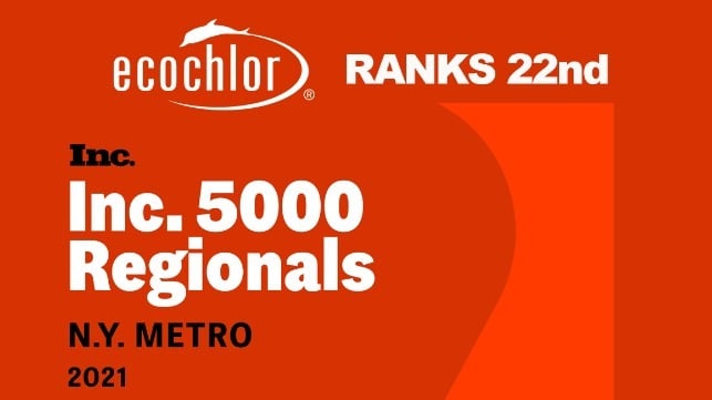 Ecochlor ranks 22nd in Inc. 5000 NYC Regionals